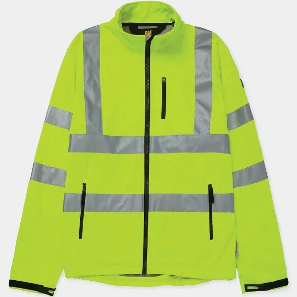 Caterpillar Hi-Vis Softshell Jacket, Hi-Vis Yellow, Medium