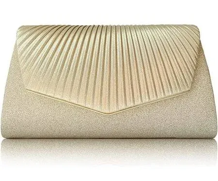 Women Classic Sparkling Evening Envelope Clutch Bag Party Wedding Banquet Purse