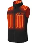 Venustas Men's Fleece Heated Vest with Battery Pack 7.4V, Lightweight insulated Electric Vest