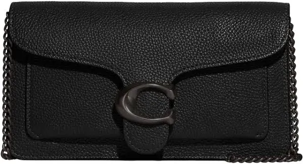 Coach Tabby Chain Clutch - Black/Silver hardware