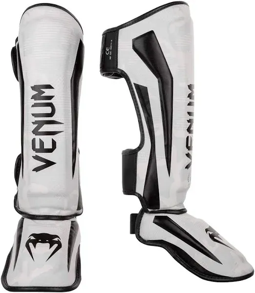 Venum Elite Shin Guards - White/Camo - XL - Venum