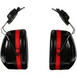 PELTOR Optime 105 Earmuff, 27 dB NRR, Black/Red, Cap Mount 3M 3M™ 7000002327