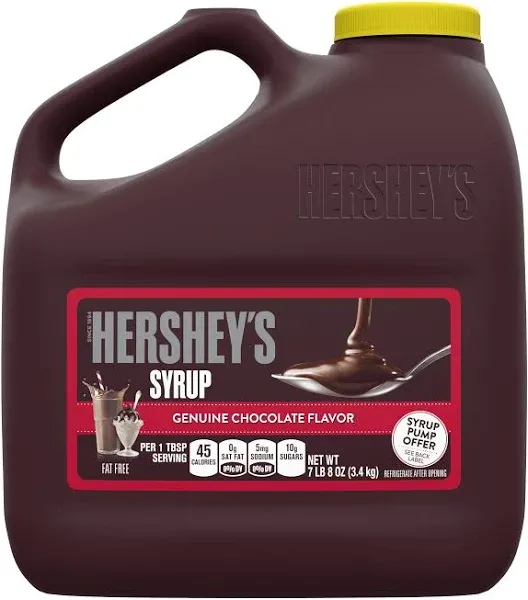 Hershey&#039;s Chocolate Syrup, 7 Lb and 8 Oz，4.55 x 7.10 x 7.75 Inches