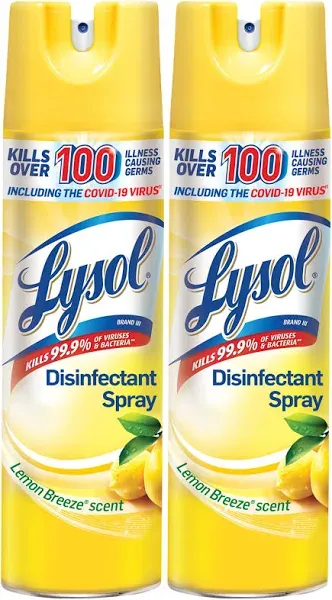 Lysol Disinfectant Spray, Lemon Breeze, 12.5 oz