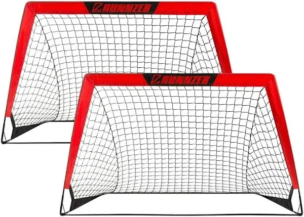 L RUNNZER Portable Soccer Goal Set of 2