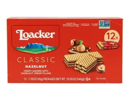 Loacker Classic Hazelnut Wafers