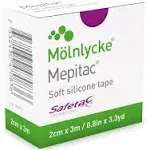 Mepitac 298300 Soft Silicone Tape, 2 cm x 3 /0.8 in x 3.3 yd