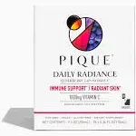 Pique Daily Radiance Liposomal Vitamin C for Immune Support - 1,000 mg Vitamin C & 1,900 mg Elderberry per Packet, Powerful Antioxidants for Healthy