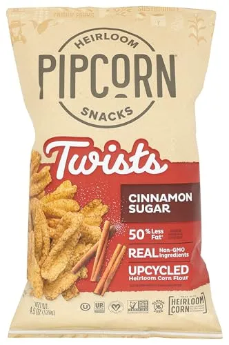 PIPSNACKS Cinnamon Sugar Twists, 4.5 OZ