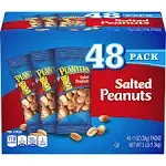 Planters Nuts on the Go Salted Peanuts, 1 oz single-serve bags, 48-Count