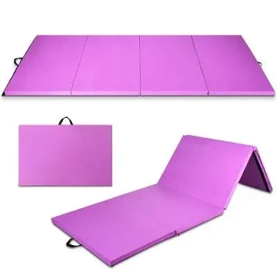 Costway 4'x 10'x 2'' Folding Gymnastics Tumbling Mat