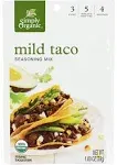 (12 Pack) Simply Organic Mild Taco Seasoning Mix, 1 oz