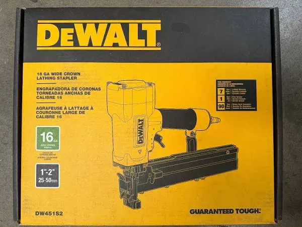 DeWalt DW451S2R 16-Gauge Wide Crown Lathing Stapler