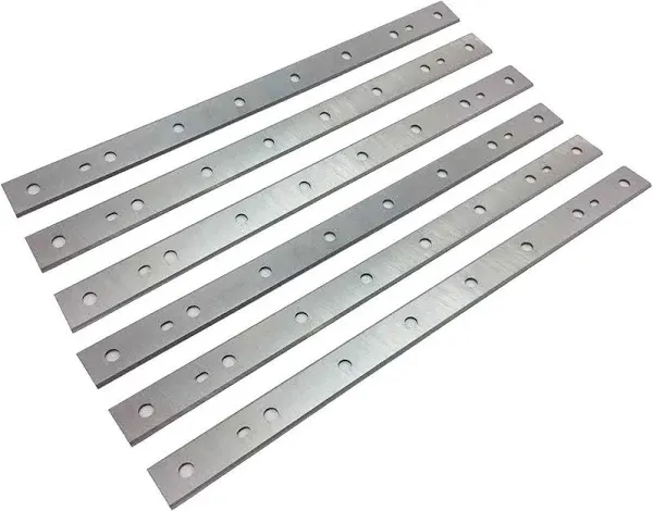 DW734 Planer Blades Knives for DeWalt DW734 7342 Thickness Planers with 12.5 inch HSS Replacement Heat Treated Double edge 2 Set (6 pcs)