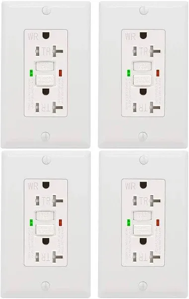 ANKO GFCI Outlet 20 Amp 4 Pack, UL Listed, LED Indicator, Tamper-Resista<wbr/>nt, W...