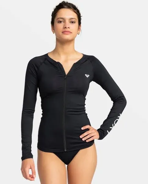 New Essentials Long Sleeve Zip-Up Rashguard - Anthracite