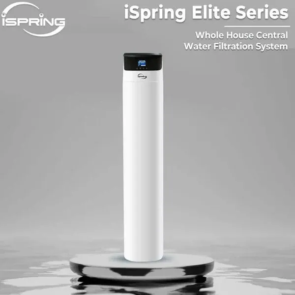 iSpring WCF200K Elite Series Whole House Central Water Filtration System with Automatic Control Head, Reduces Chlorine, Chloramine, PFAS, Lead