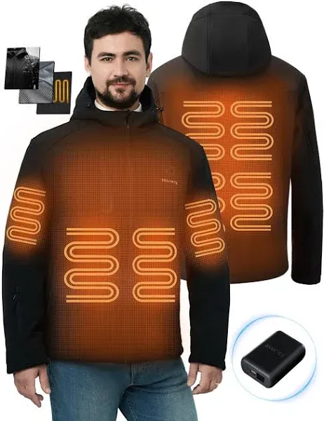 Men's Electric Heated Jacket with 12V Battery Pack