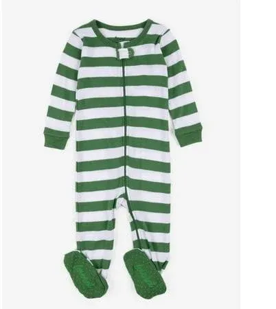 Leveret Baby Footed Striped Pajamas