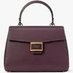 Kate Spade New York Katy Medium Leather Top Handle Crossbody - Deep Cherry