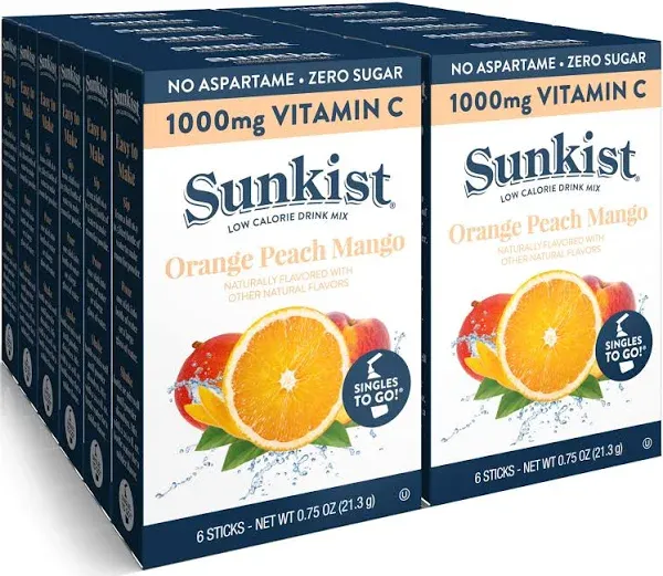 Sunkist Singles to Go Drink Mix Packets