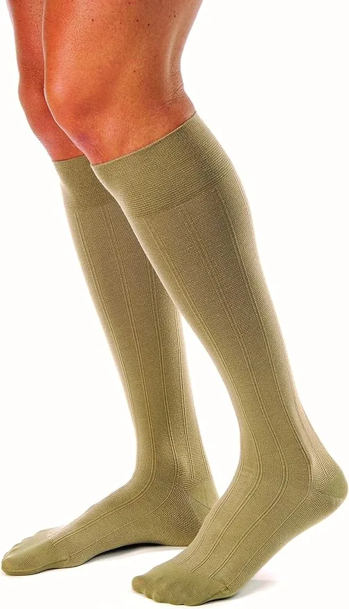 JOBST - 113129 forMen Casual 20-30 mmHg Knee High Compression Socks, Khaki, X-Large Full Calf