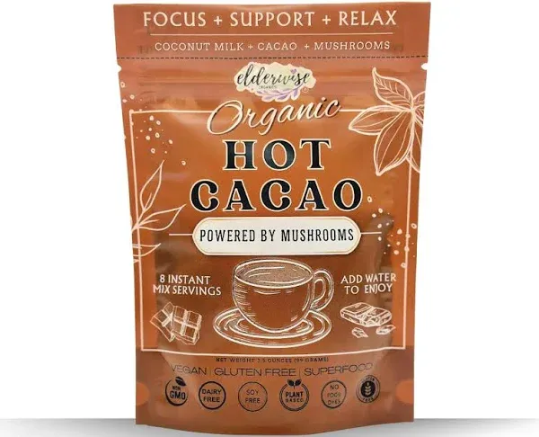 Elderwise Organics Hot Cacao Instant Beverage