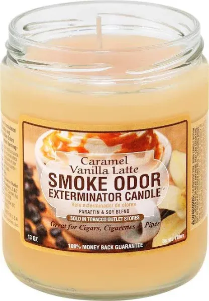 Smoke Odor Exterminator Candle Caramel Vanilla Latte