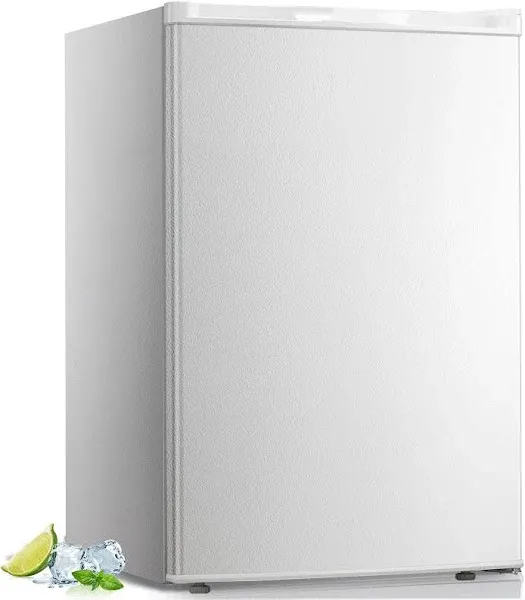 EUHOMY Upright Freezer 3.0 Cubic Feet Single Door Compact Mini Freezer with Reversible Stainless Steel Door