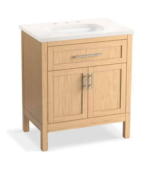 KOHLER Hadron 30" Bathroom Vanity Cabinet with Sink and Quartz Top