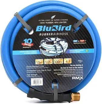 BluBird 1/2 in. x Rubber Air Hose