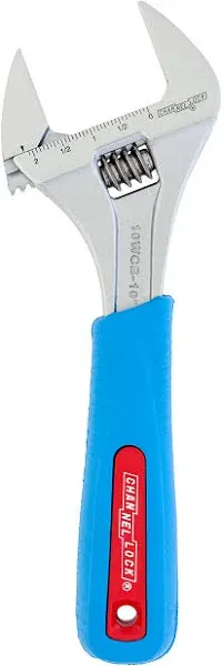 10WCB 10-Inch CODE BLUE Wideazz Adjustable Wrench | 2-Inch Wide Mouth Jaw Capaci