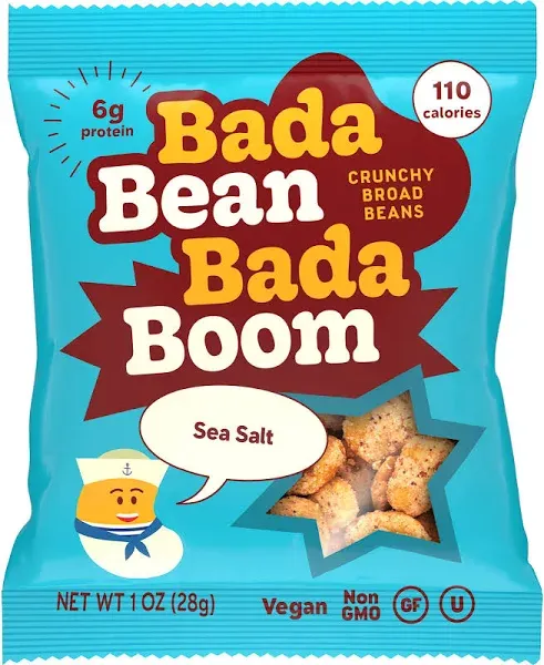 Bada Bean Bada boom, Crunchy Roasted Broad Bean Snacks (Fava), High Protein, Vegan, Gluten-Free - 110 Calorie Packs, Ranch, 1 Ounce (Pack of 24)