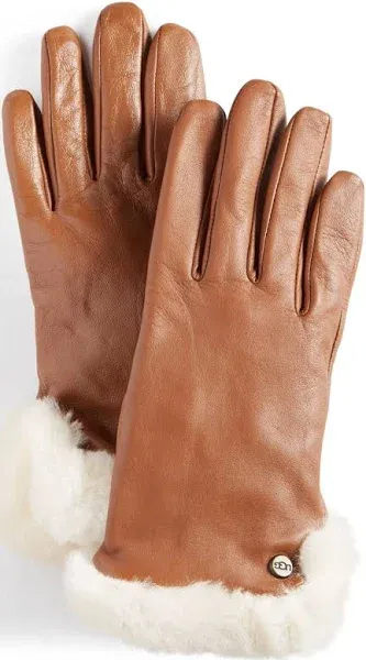 UGG Women's Leather Sheepskin Vent Gloves