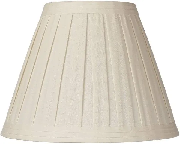 Springcrest Creme Linen Box Pleat Lamp Shade 7x14x11 (Spider)