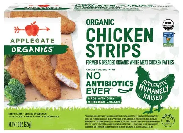 Applegate Organics Formed & Breaded Chicken Strips (8 oz)