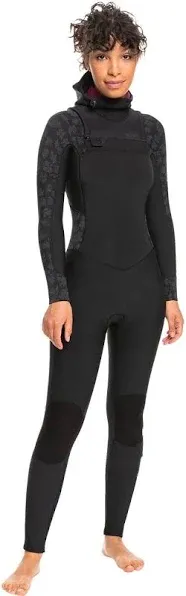 5/4/3mm Women's Roxy SWELL SERIES Hooded Chest Zip Wetsuit