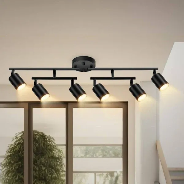 Bojim 6 Light Black Track Lighting Kit