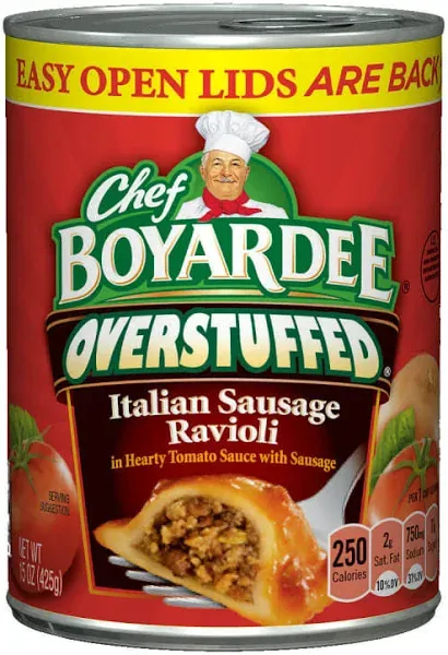 Chef Boyardee Overstuffed Italian Sausage Ravioli