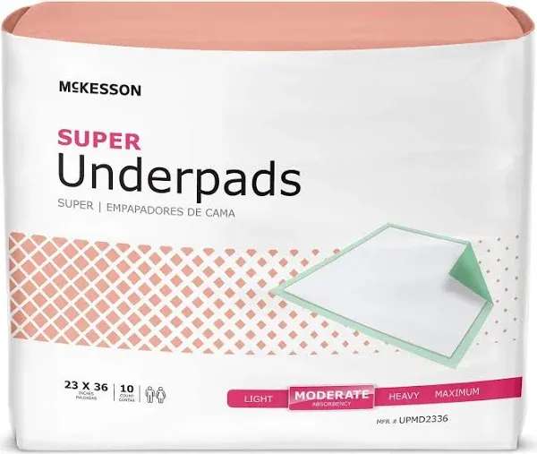 McKesson Super Disposable Fluff / Polymer Moderate Absorbency Underpad