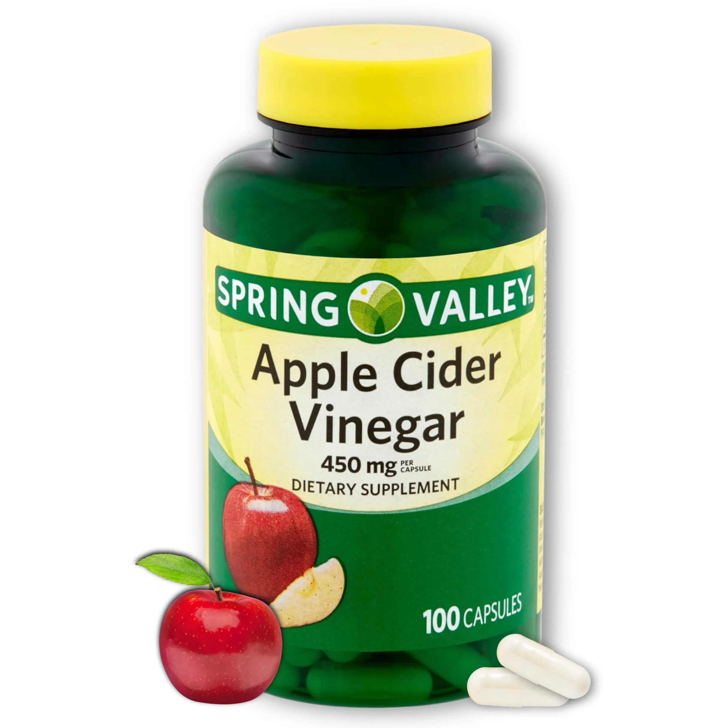 Spring Valley Apple Cider Vinegar Capsules- 450mg- 100 Count