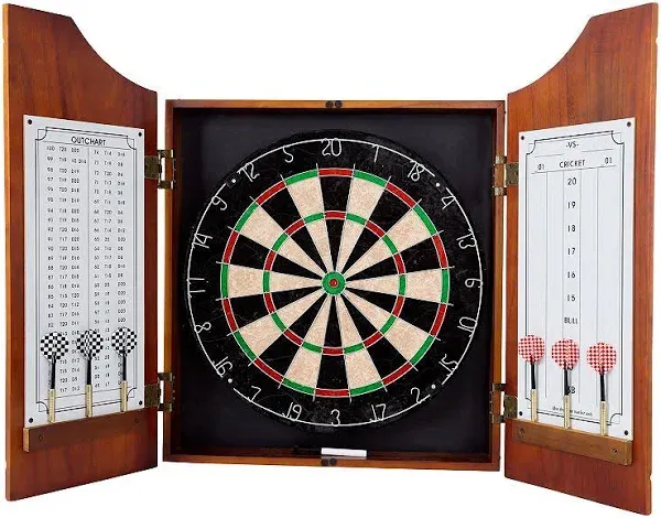 Trademark Games Racks Futons Trademark Games Beveled Wood Dart Cabinet Pro St...