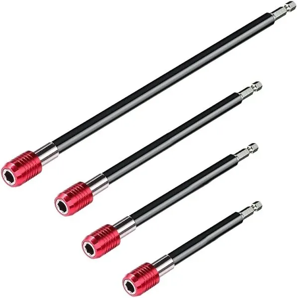 Drill Bit Extension Set,4Pcs Magnetic Drill Screwdriver Bit Holder Bar Chuck Ada