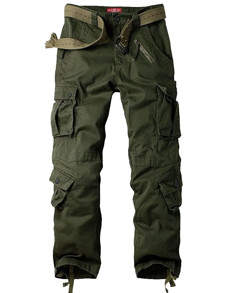 Men's BDU Casual Military Pants, Tactical Wild Army Combat ACU Rip Stop Camo Cargo Work Pants Trousers with 8 Pockets