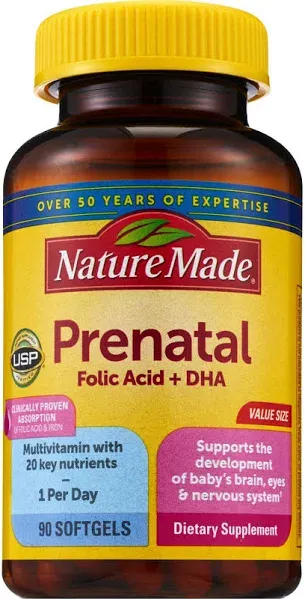 Nature Made Prenatal + DHA Softgels