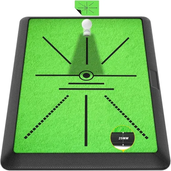 Golf Hitting Mat, Golf Mat Practice Indoor &amp; Outdoor for Swing Path Feedback,...