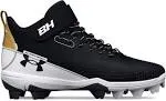 Under Armour Boys' Harper 7 Mid RM Jr. Baseball Cleats - Black, 3