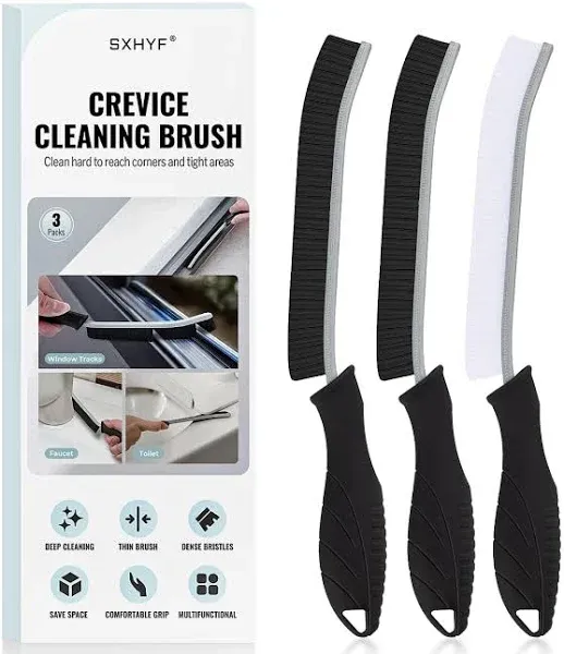 SXhyf Cleaning Brush - Hard Bristle Crevice Cleaning Brush, Multifunctional Gap Scrub Brush, Home Essentials, Bathroom Cleaner Tools for Household Use, Kitchen, Window, Faucets, Toilet, Grout, Car