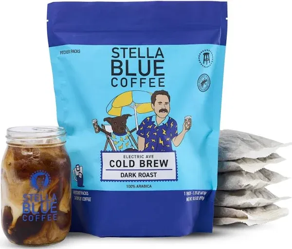 Stella Blue Cold Brew DarkRoast Electric Avenue Coffee