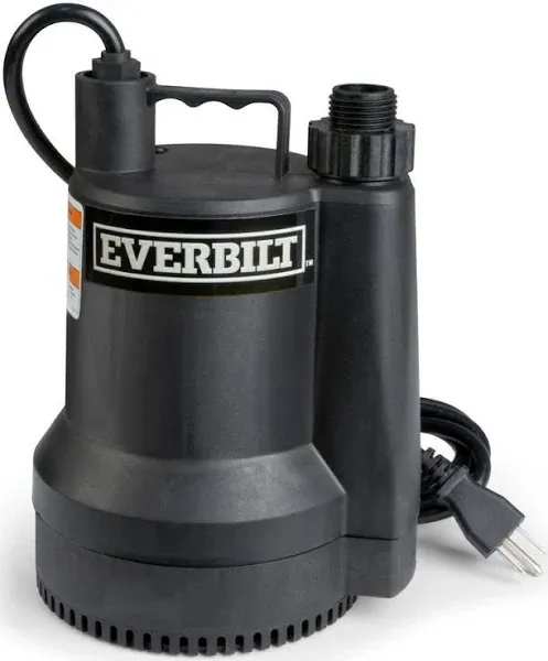 Everbilt SUP54-HD 1/6 HP Plastic Submersible Utility Pump